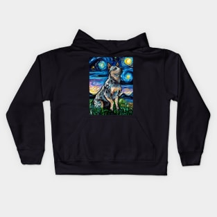 Blue Heeler Night Kids Hoodie